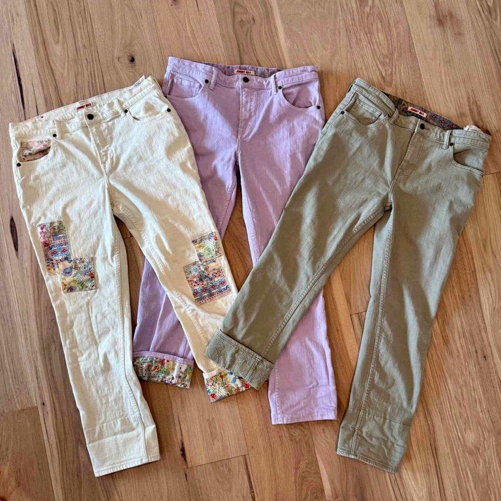 Sz29 (x3) Johnny Was Cuffed Boyfriend Jeans